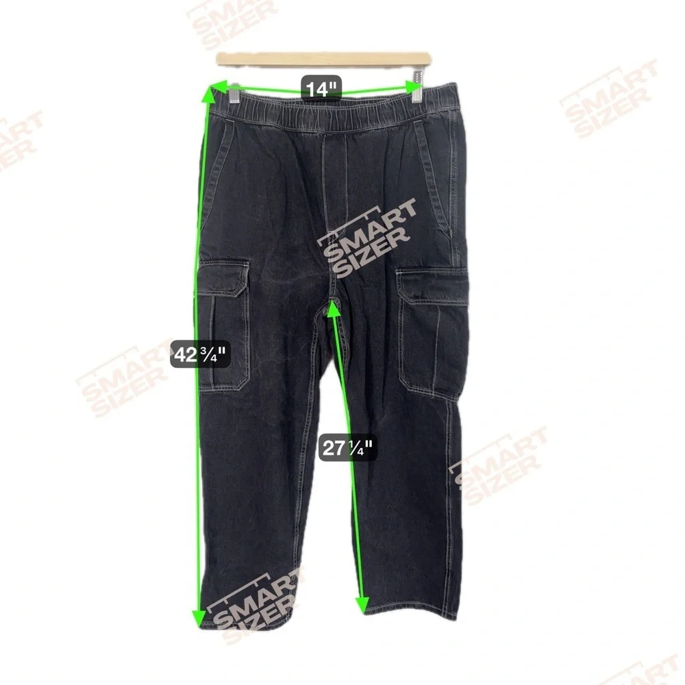 H&M LOOSE CARGO DENIM JOGGERS